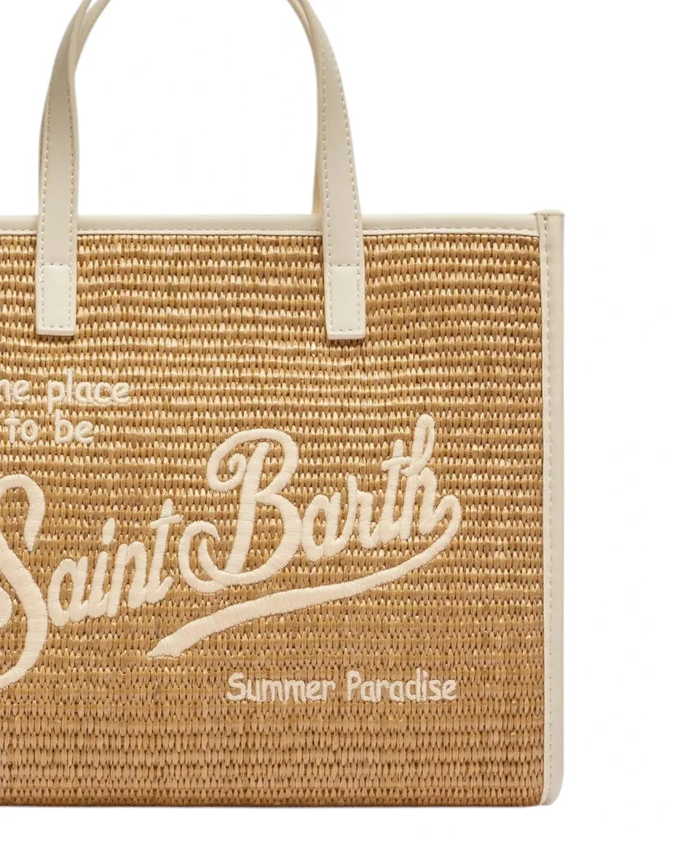 Borsa Vivian con Ricamo e Dettagli Intrecciati-Borse a spalla-Mc2 Saint Barth-Vittorio Citro Boutique
