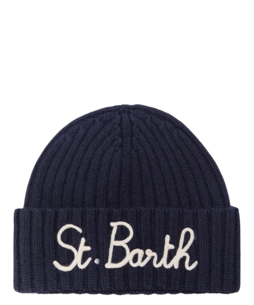 Berretto Wengen in Misto Cashmere con Ricamo
