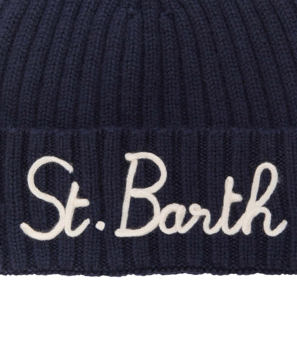 Berretto Wengen in Misto Cashmere con Ricamo