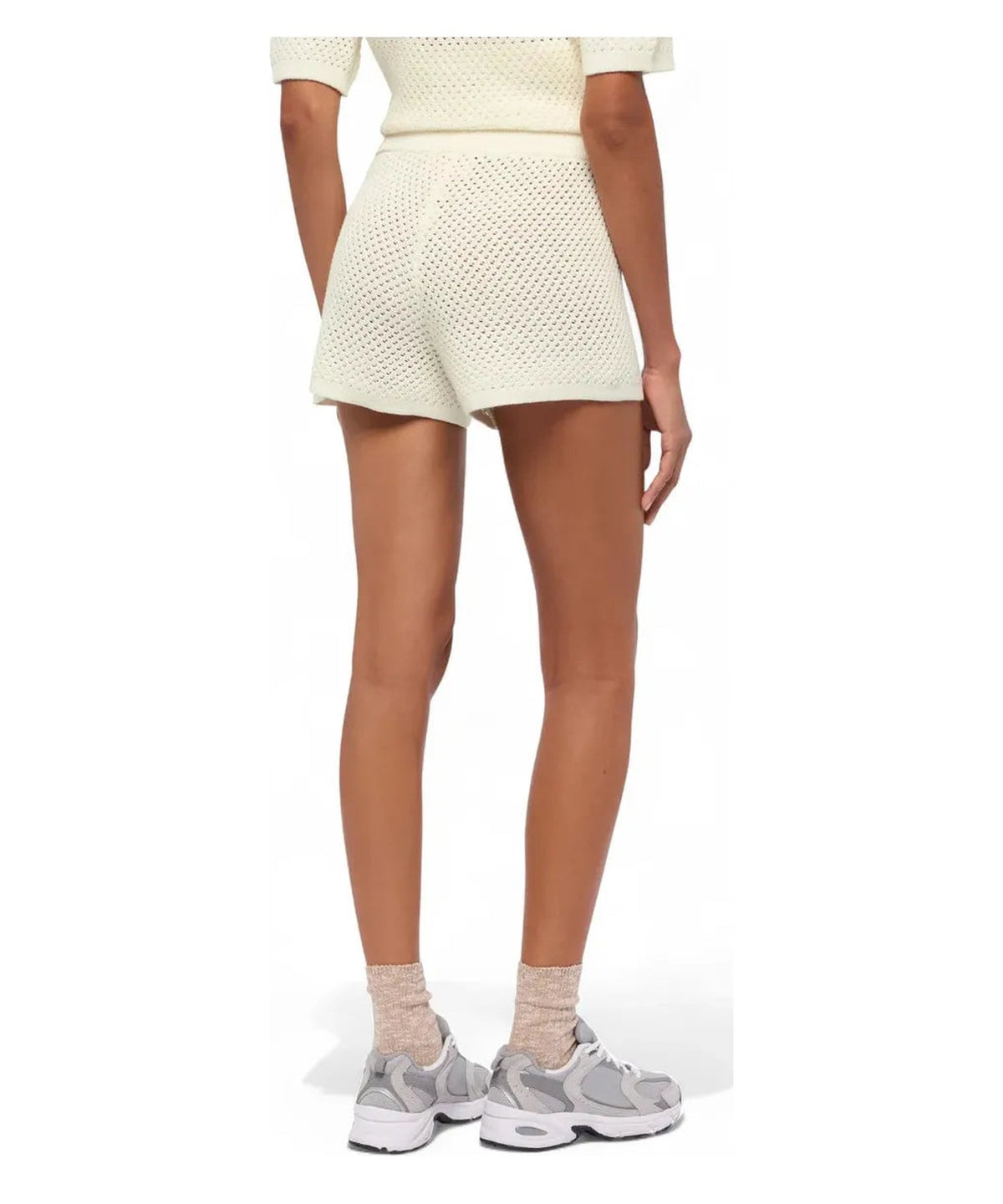 Shorts Yvette in maglia traforata con ricami e vita alta-Shorts-Mc2 Saint Barth-Vittorio Citro Boutique