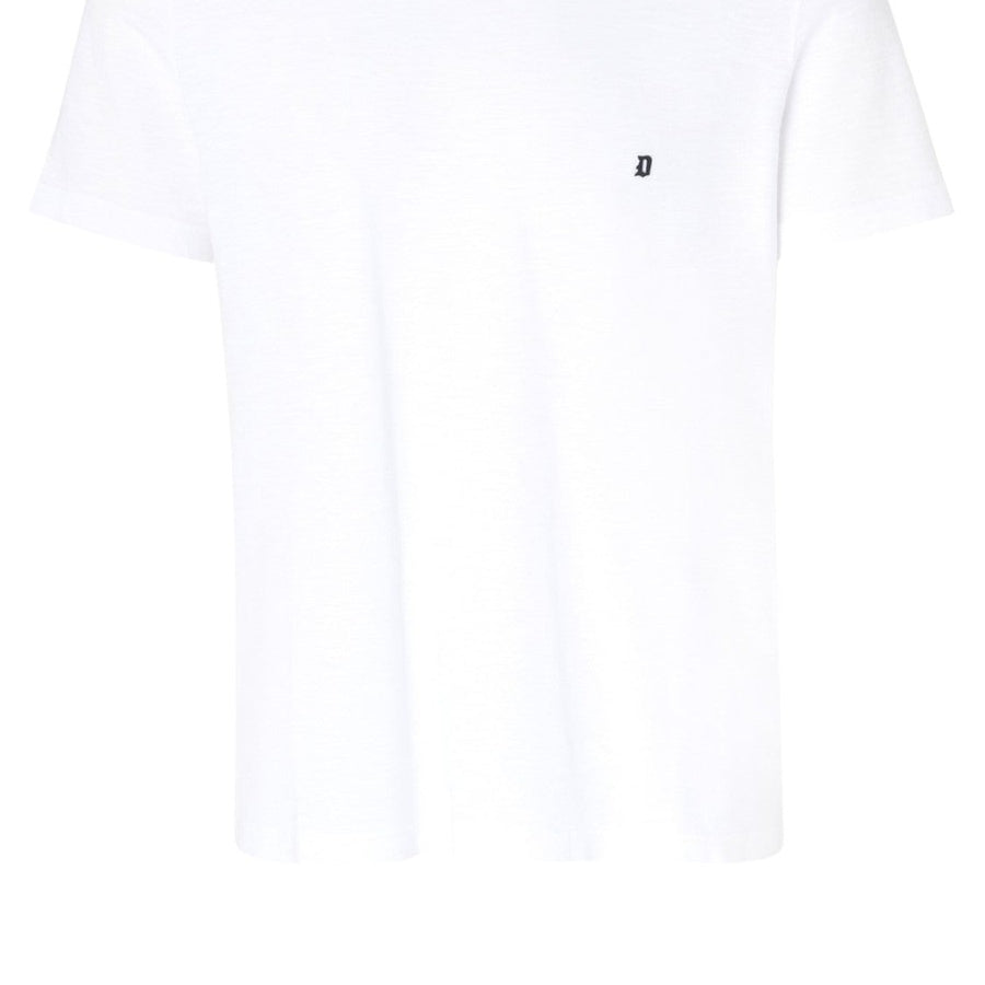 T-shirt Regular in Jersey Fiammato con Logo D-Dondup-T-shirt-Vittorio Citro Boutique