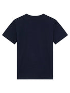 T-shirt Regular in Jersey Blu Inchiostro con Logo D Ricamato-Dondup-T-shirt-Vittorio Citro Boutique