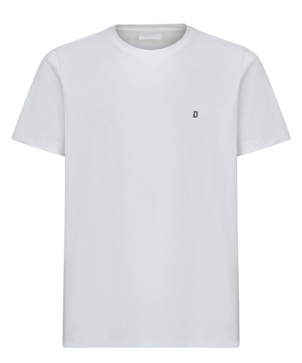 Dondup T-Shirt Uomo Bianca con Logo