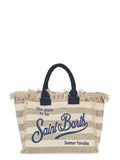 Borsa Tote Vanity a Righe in Tela di Cotone-Borse a mano-Mc2 Saint Barth-Vittorio Citro Boutique