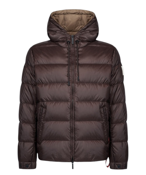 Herenpuffer After Label Verbier van glanzend nylon