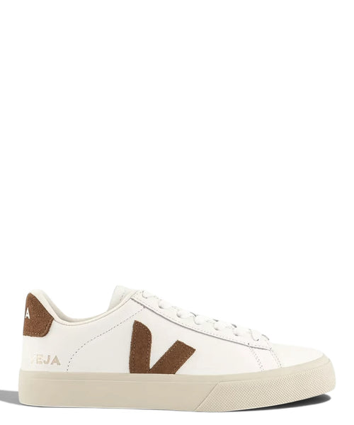 VEJA Campo Leather White Cognac Sneaker in Pelle