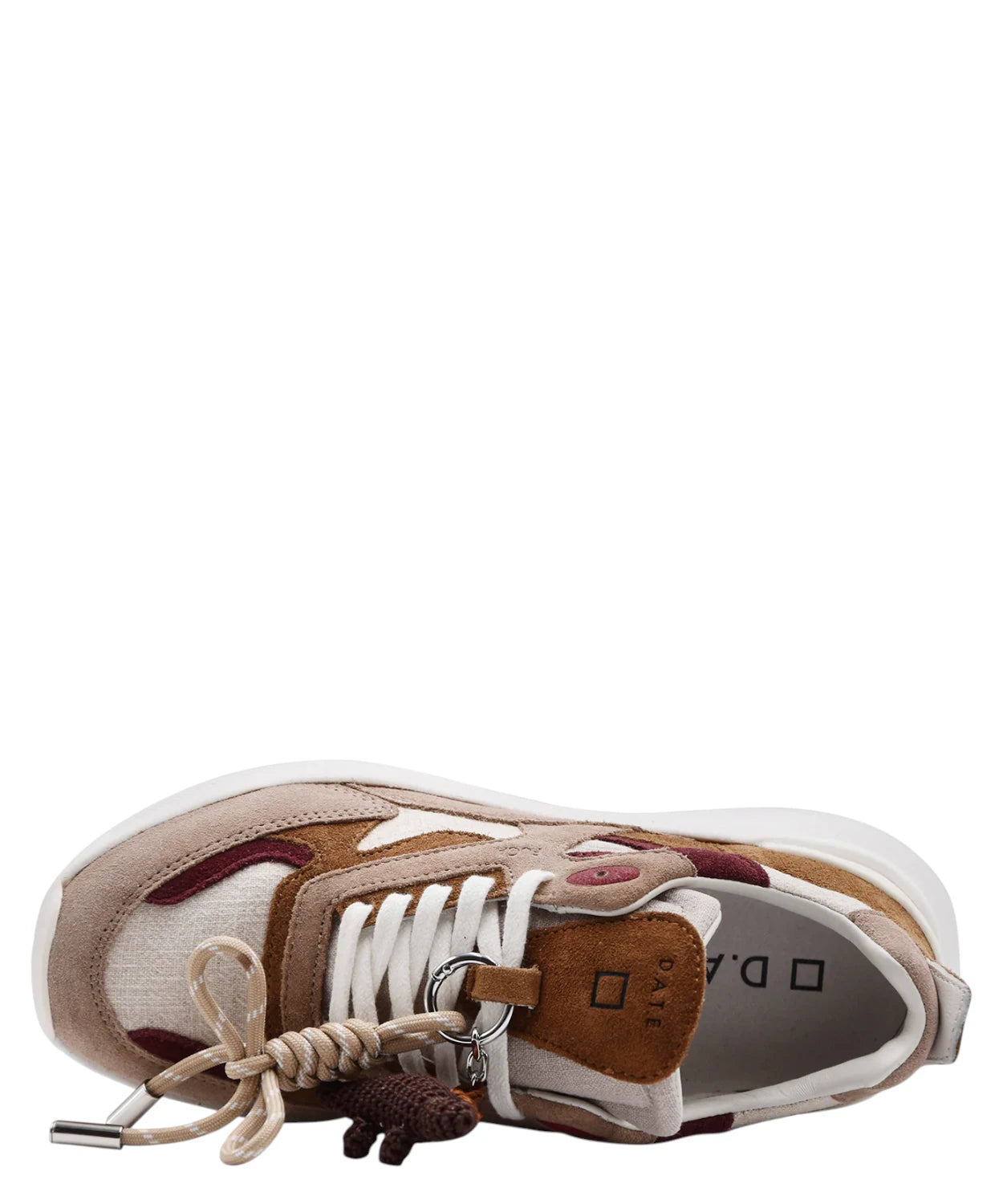 Sneakers D.A.T.E. Fuga Linen met Linten Charm