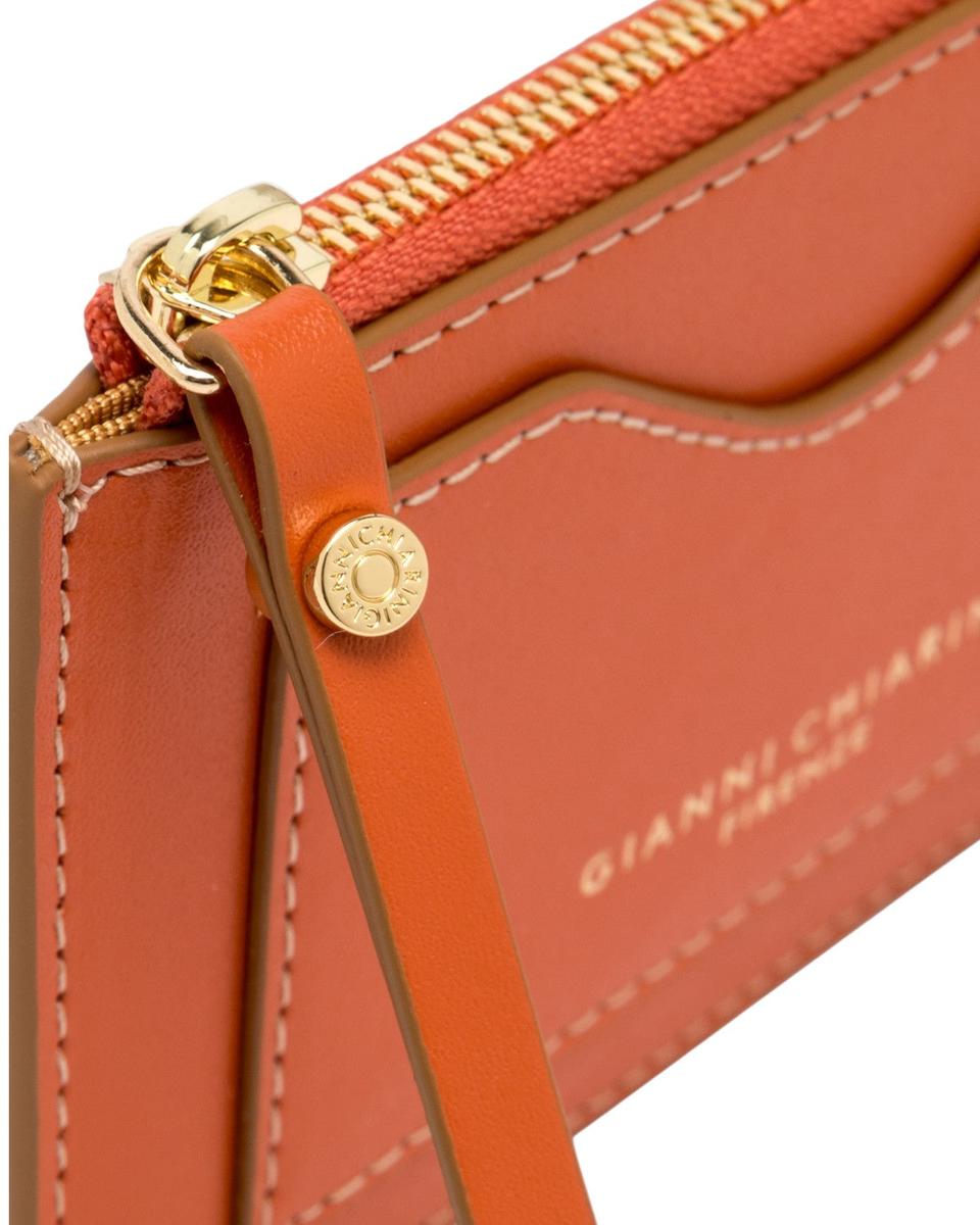 Portafoglio compatto in pelle liscia Gianni Chiarini con zip-Gianni Chiarini-Portafogli-Vittorio Citro Boutique