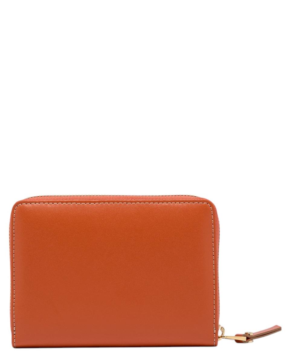 Portafoglio in pelle liscia Gianni Chiarini con zip e chiusura a bottone-Gianni Chiarini-Portafogli-Vittorio Citro Boutique