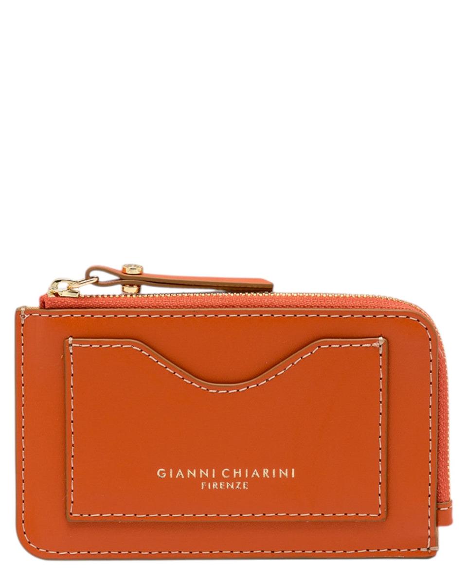 Portafoglio compatto in pelle liscia Gianni Chiarini con zip-Gianni Chiarini-Portafogli-Vittorio Citro Boutique