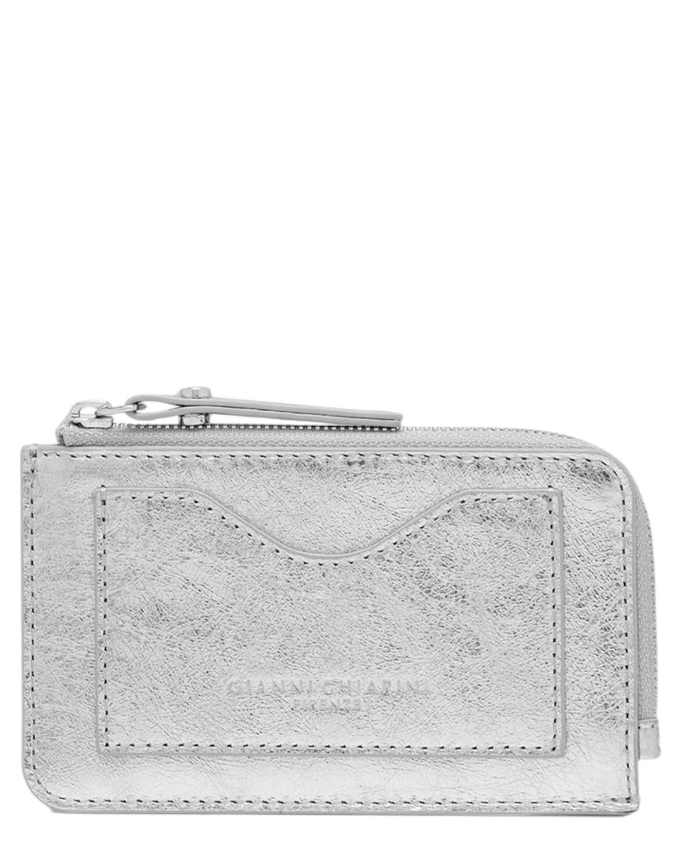 Portafoglio compatto in pelle laminata Gianni Chiarini con tasca esterna-Gianni Chiarini-Portafogli-Vittorio Citro Boutique