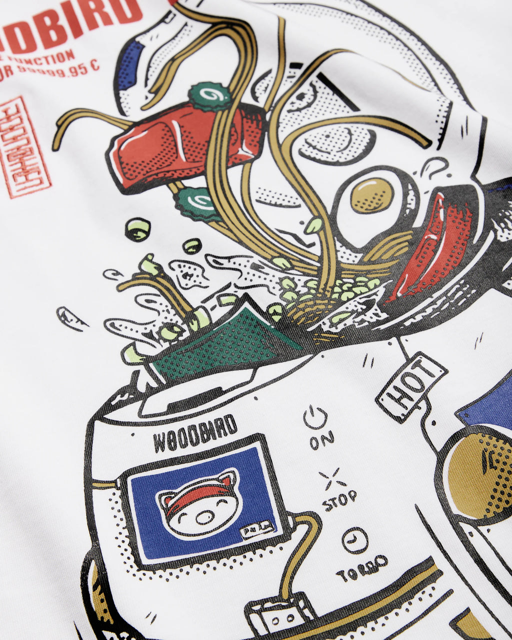 Camisetas WBBaine de algodón pesado con estampado gráfico