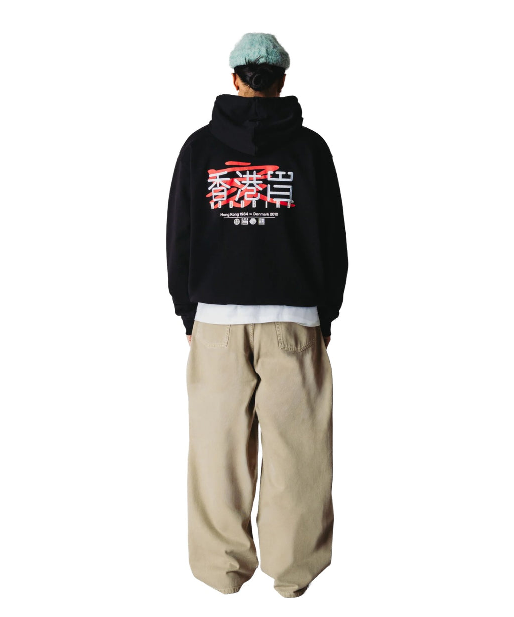 Sudadera con capucha de algodón con estampado y bordado