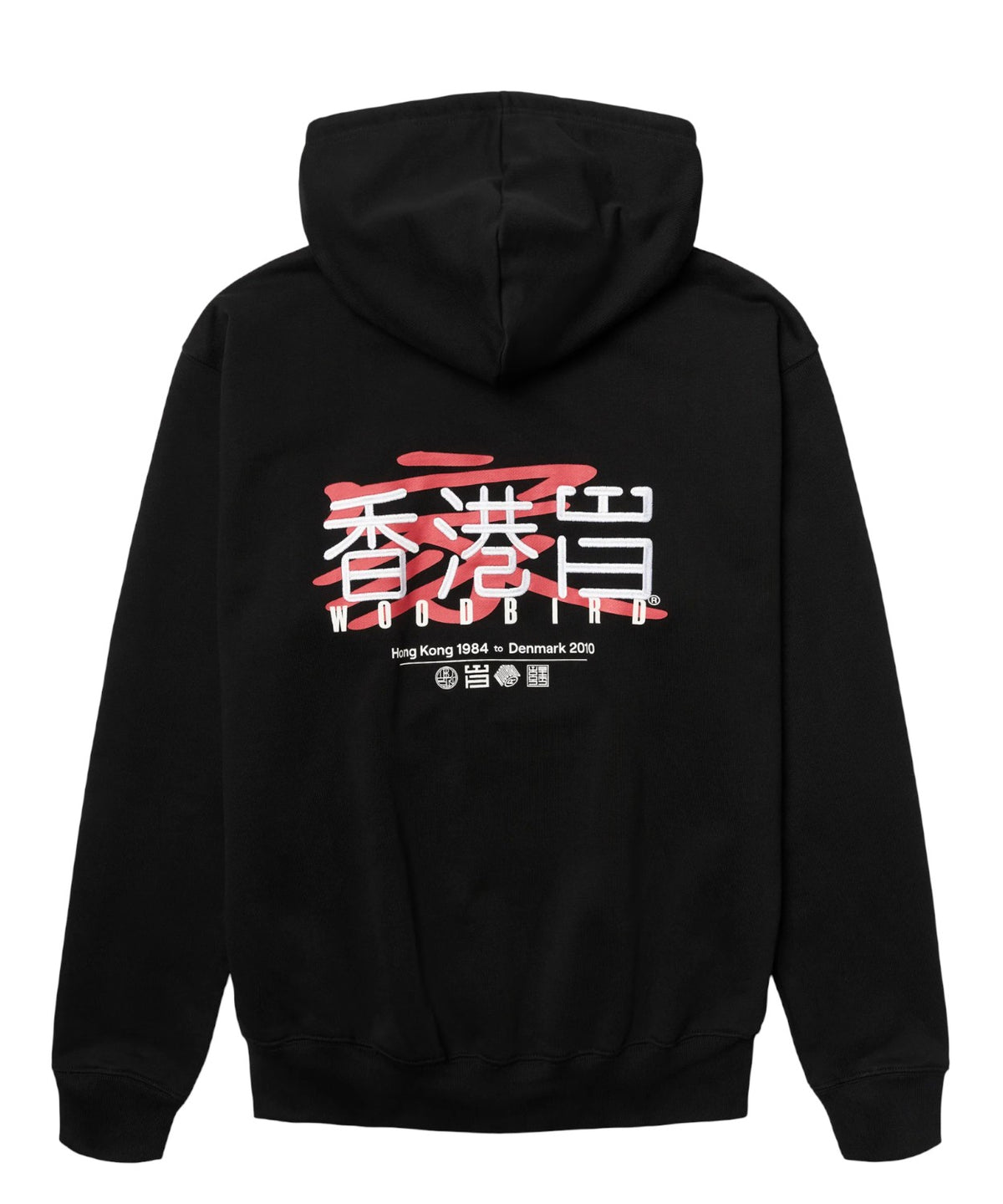 Sudadera con capucha de algodón con estampado y bordado