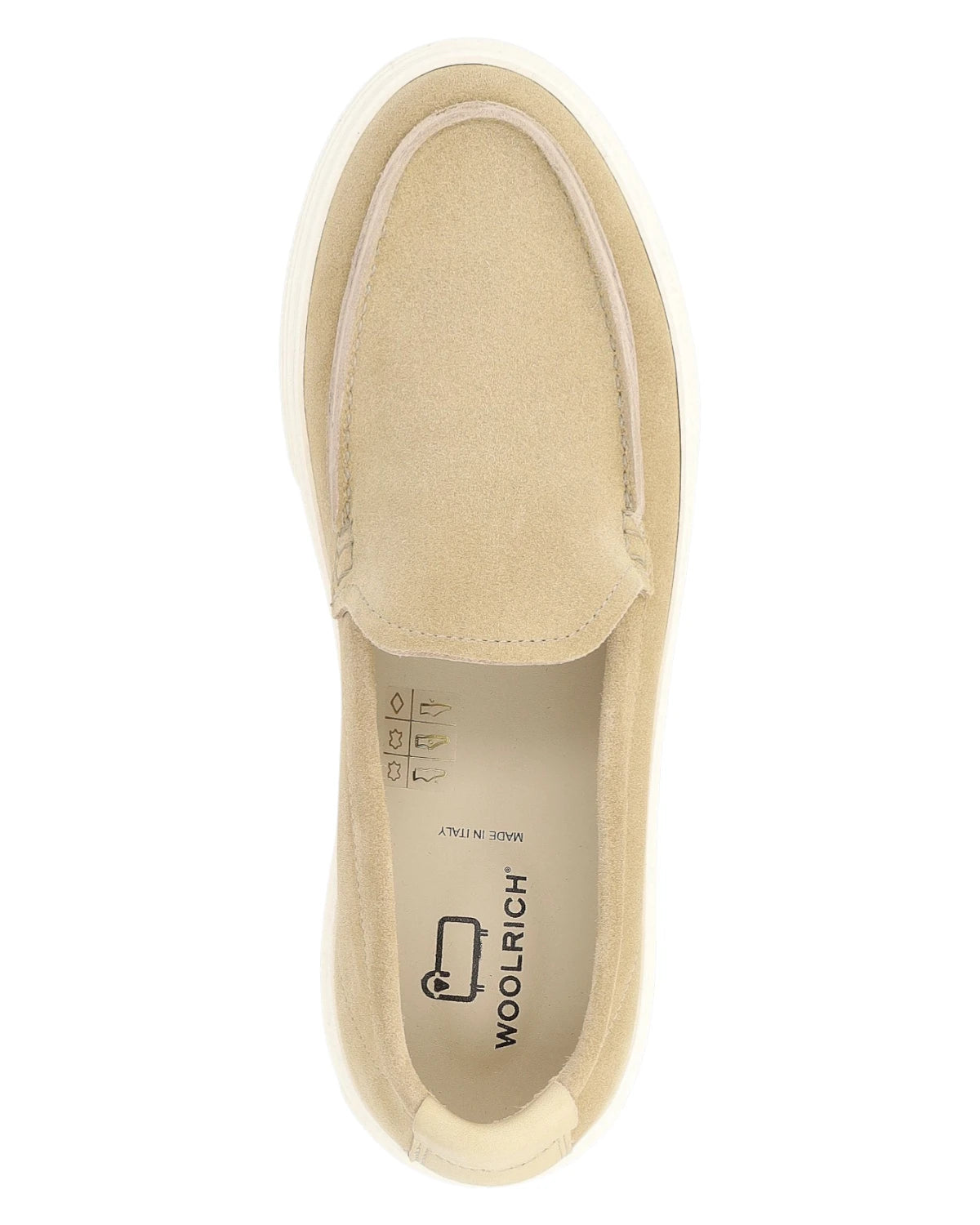 Woolrich Mocassini Uomo Slip-On in Pelle Scamosciata Beige