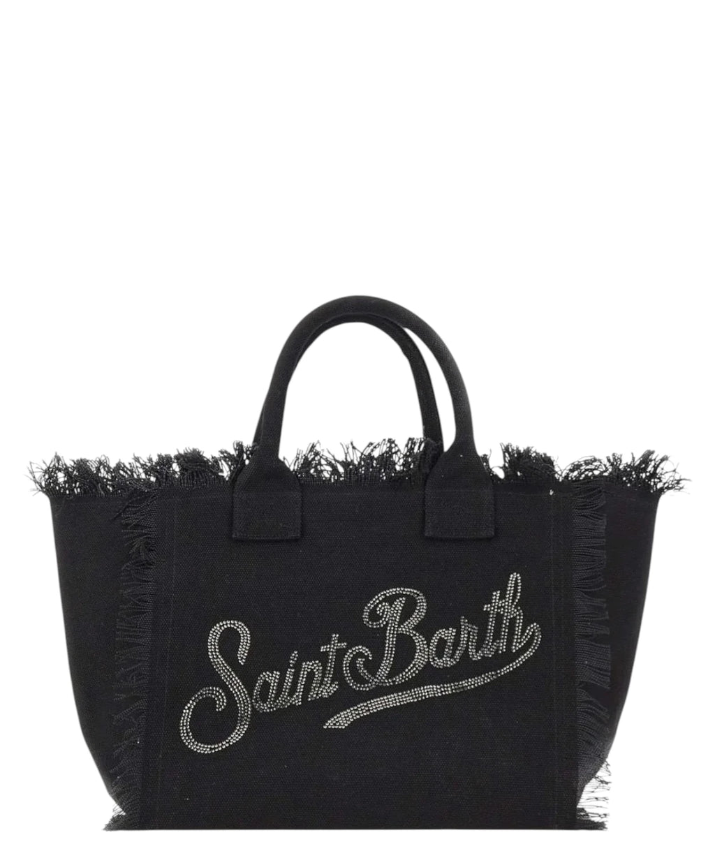 MC2 Saint Barth Borsa Vanity in canvas met logo en strass