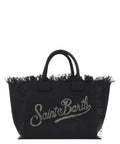MC2 Saint Barth Borsa Vanity in canvas met logo en strass
