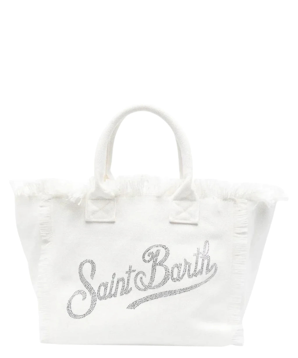 MC2 Saint Barth Vanity in canvas met logo en strass