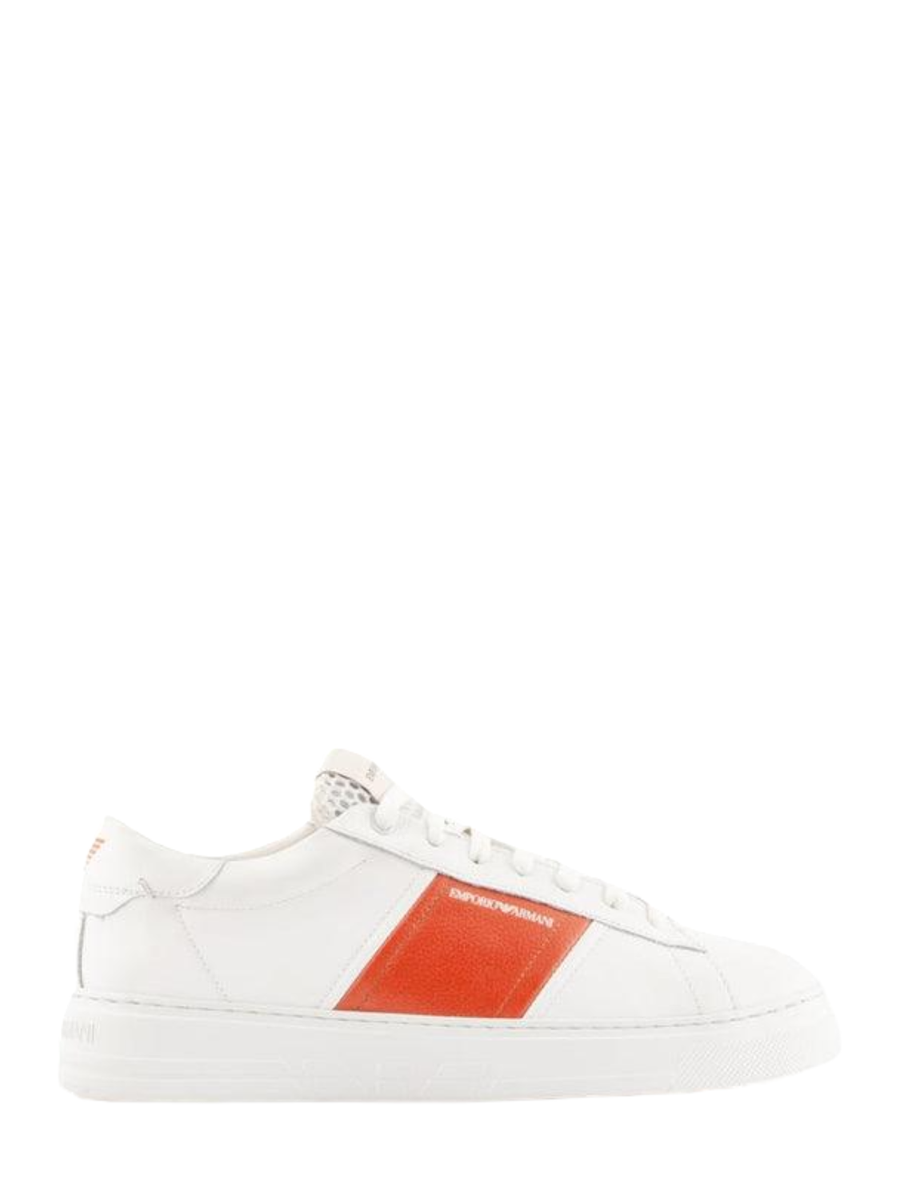 Sneakers in pelle con dettagli in gomma-Sneakers-Emporio Armani-Vittorio Citro Boutique