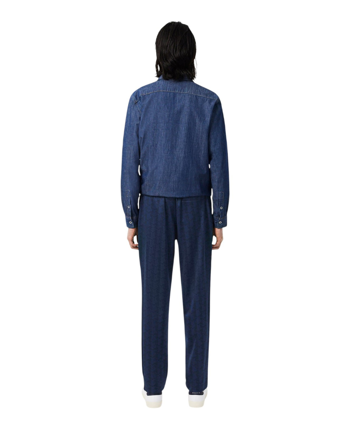 Pantaloni Tuta Lacoste in Jacquard con Monogramma