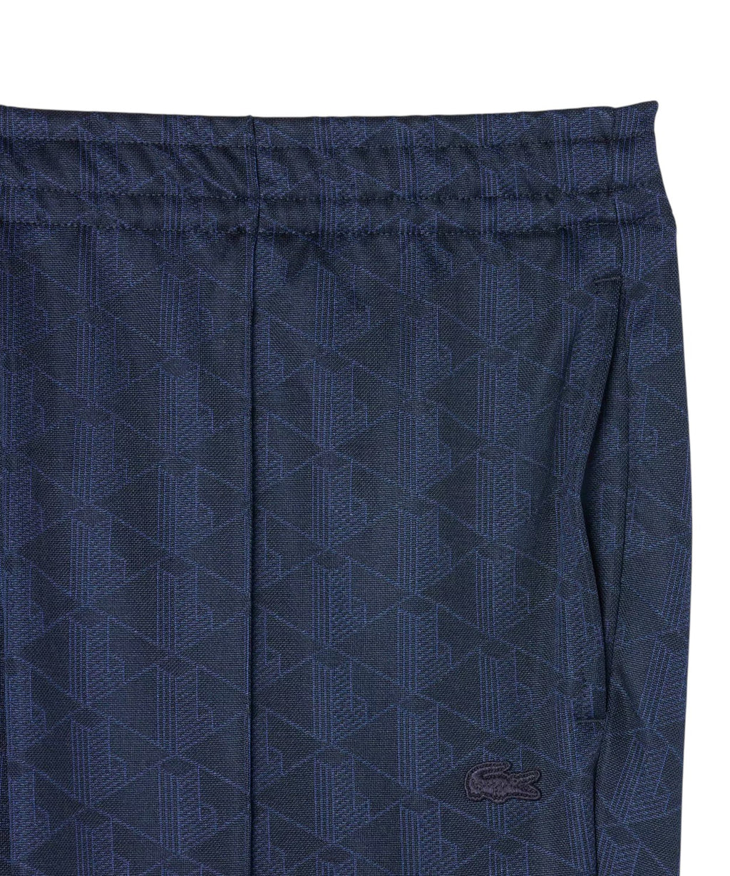 Pantaloni Tuta Lacoste in Jacquard con Monogramma