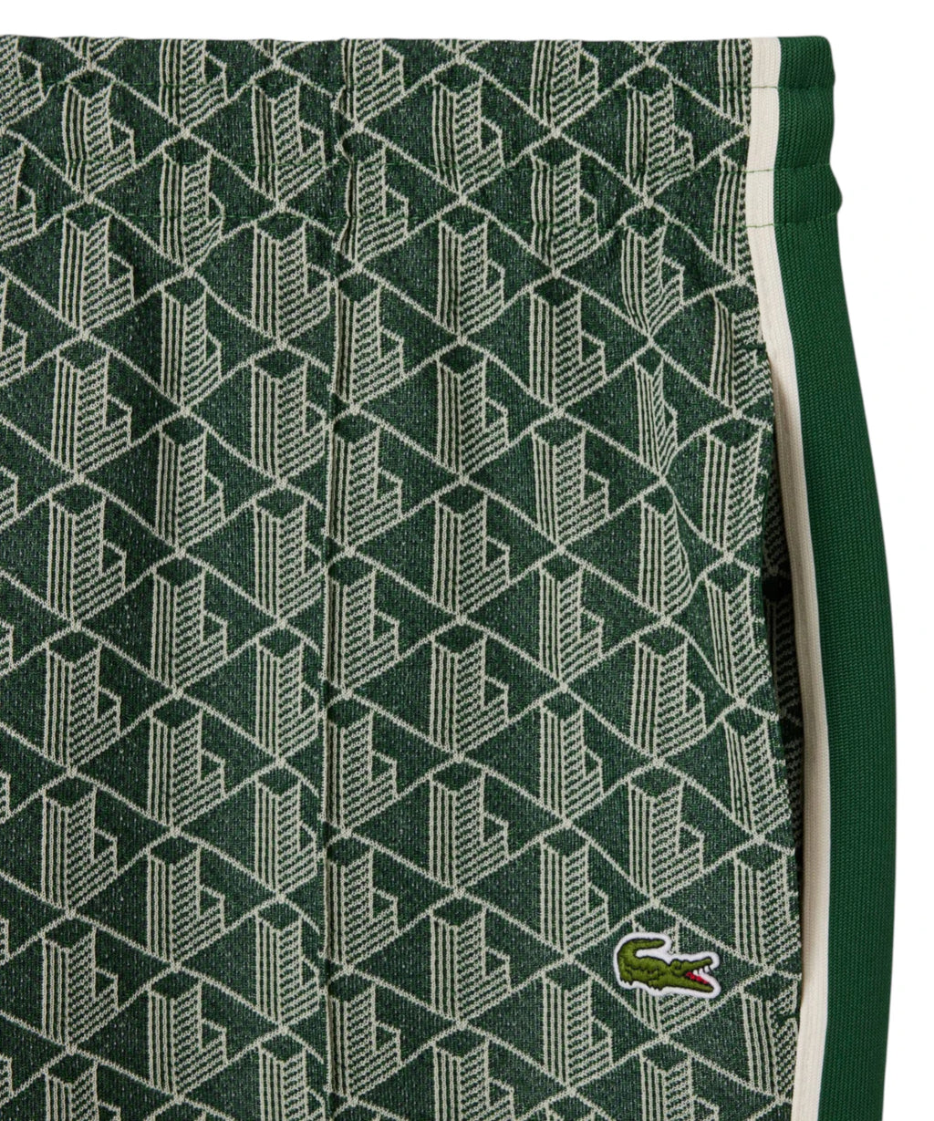 Spodnie dresowe męskie Lacoste z monogramem jacquard, regular fit