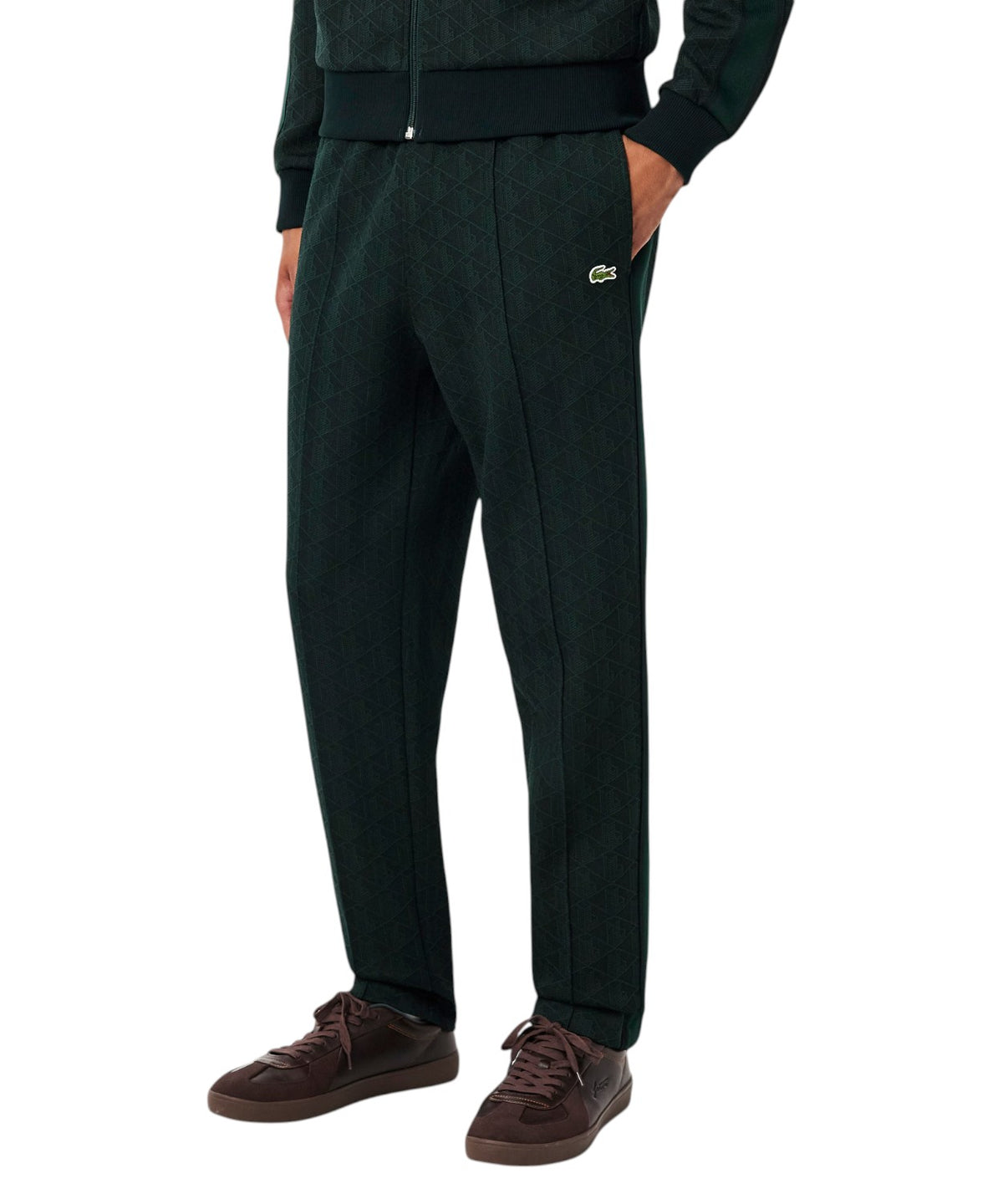 Pantaloni Tuta Lacoste Paris con Monogramma Jacquard