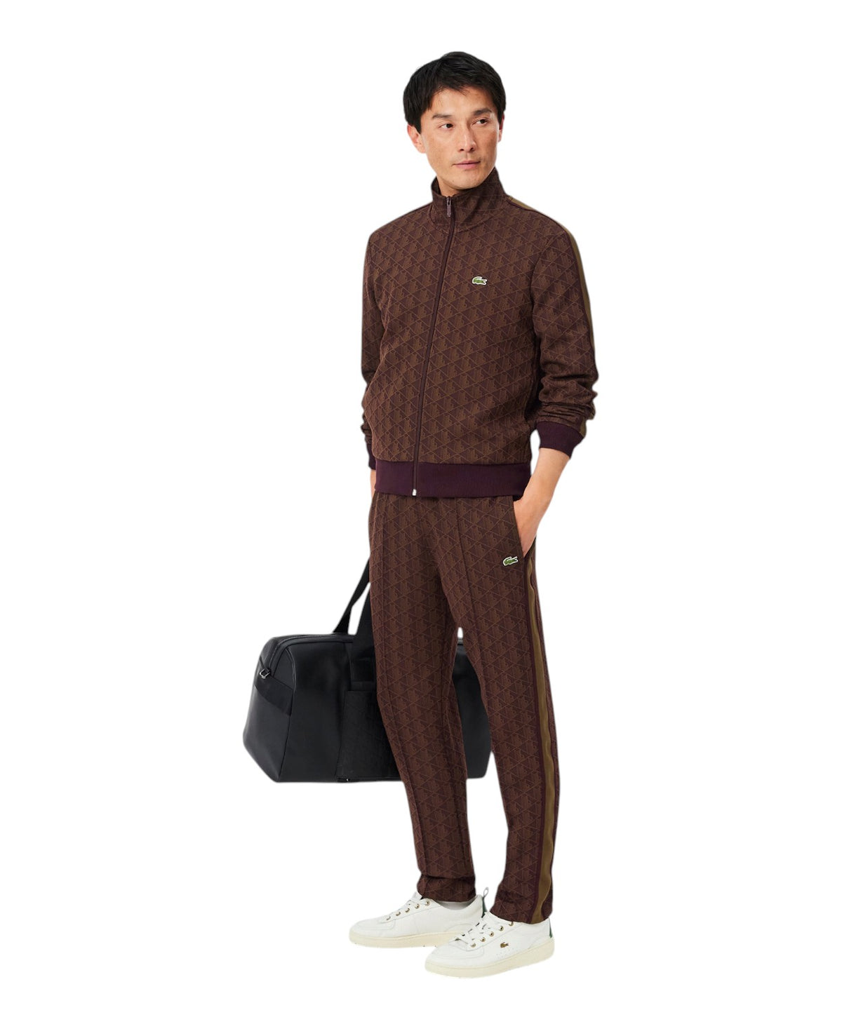 Pantaloni Tuta Lacoste Paris con Monogramma Jacquard