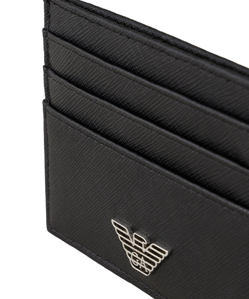 Kortelių dėklas Emporio Armani iš atnaujintos odos