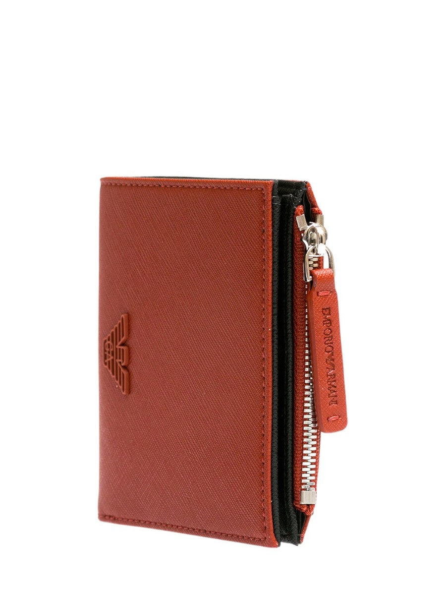 Portafoglio in pelle con portamonete-Emporio Armani-Portafogli-Vittorio Citro Boutique
