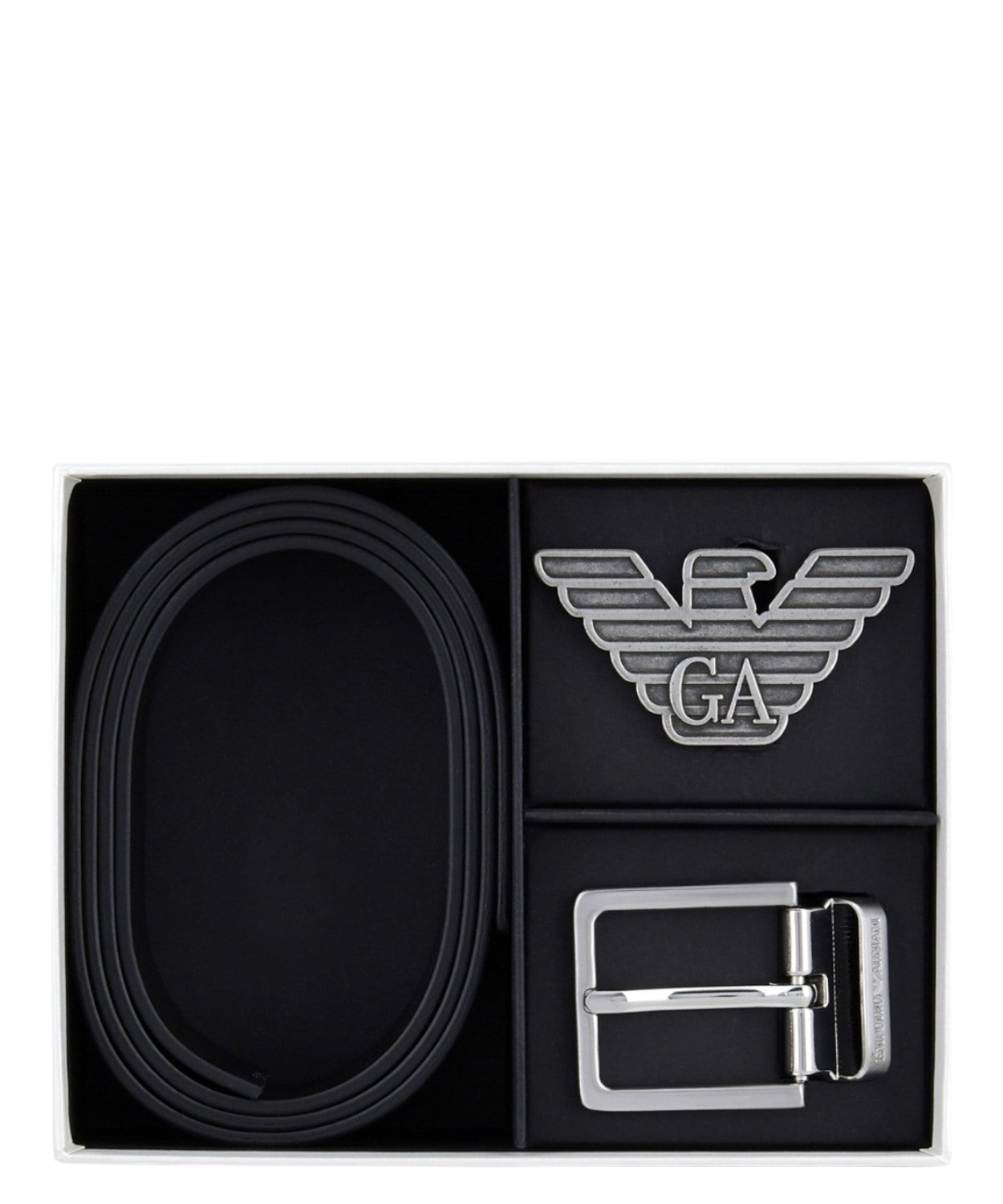 Cintura Emporio Armani Reversibile in Pelle con Fibbie