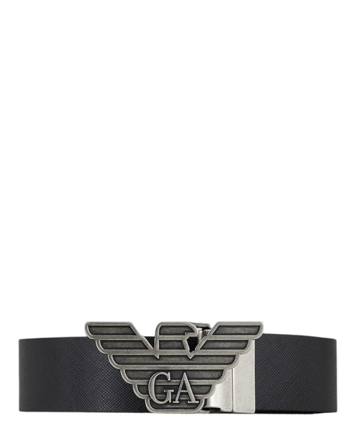 Cintura Emporio Armani Reversibile in Pelle con Fibbie