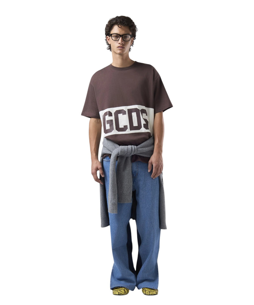 GCDS Oversize-T-Shirts mit kontrastierendem Band-Logo