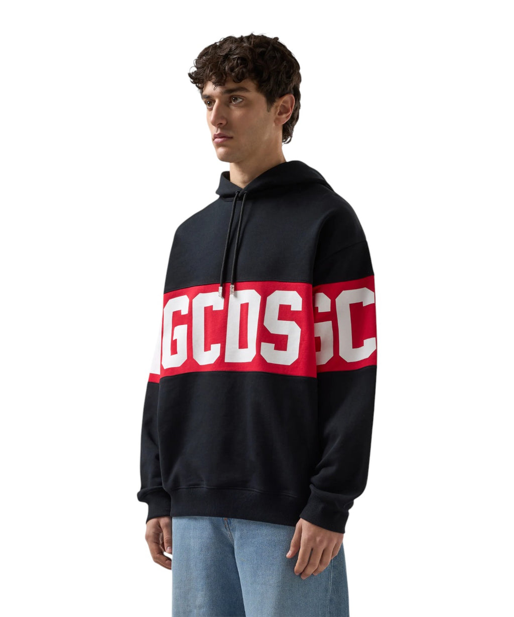 Sweatshirt GCDS com capuz e faixa com logótipo