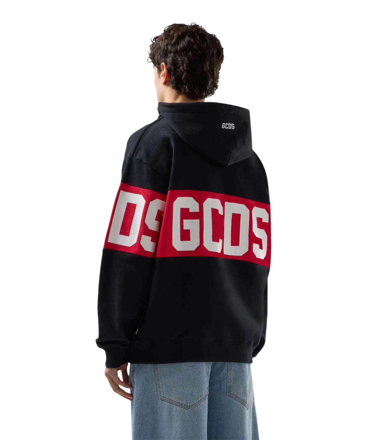 Sweatshirt GCDS com capuz e faixa com logótipo