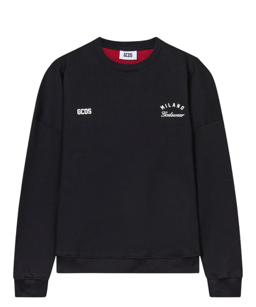GCDS-ronde hals sweatshirt met bandlogo op de achterkant