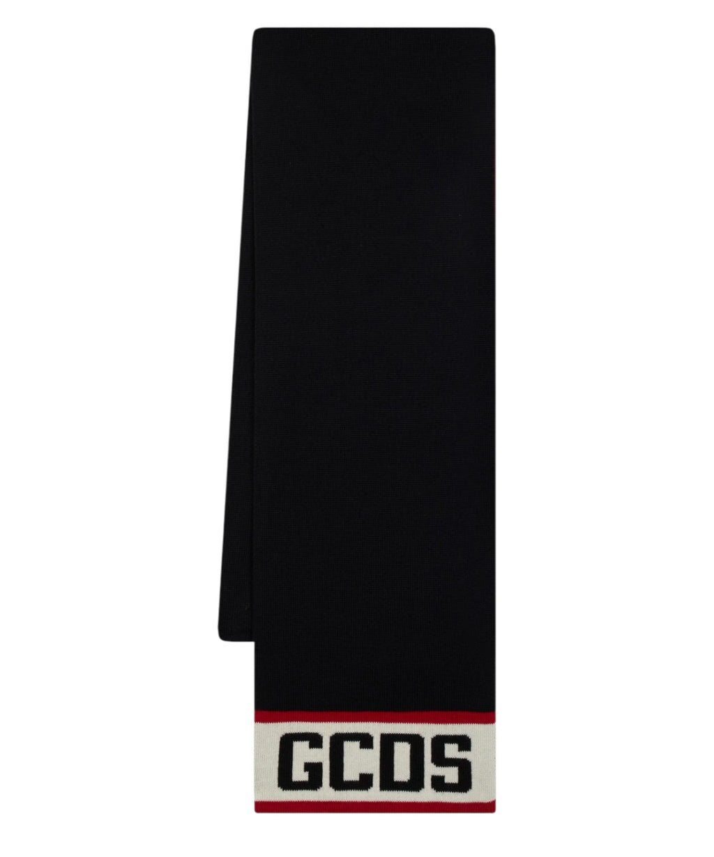 Sciarpa GCDS in Misto Lana Merino con Maxi Logo