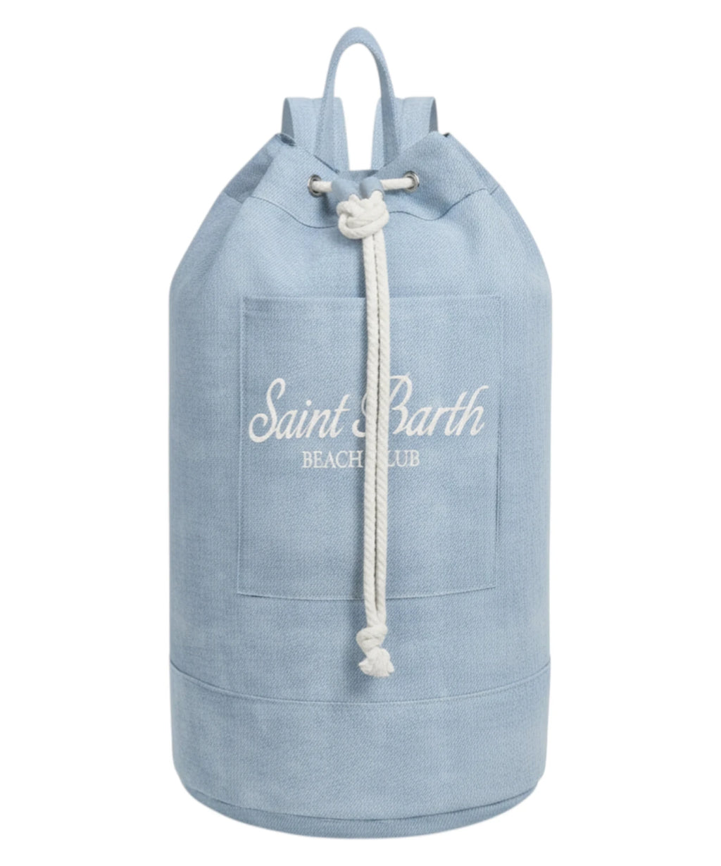 MC2 Saint Barth Denim Beach Backpack with Drawstring