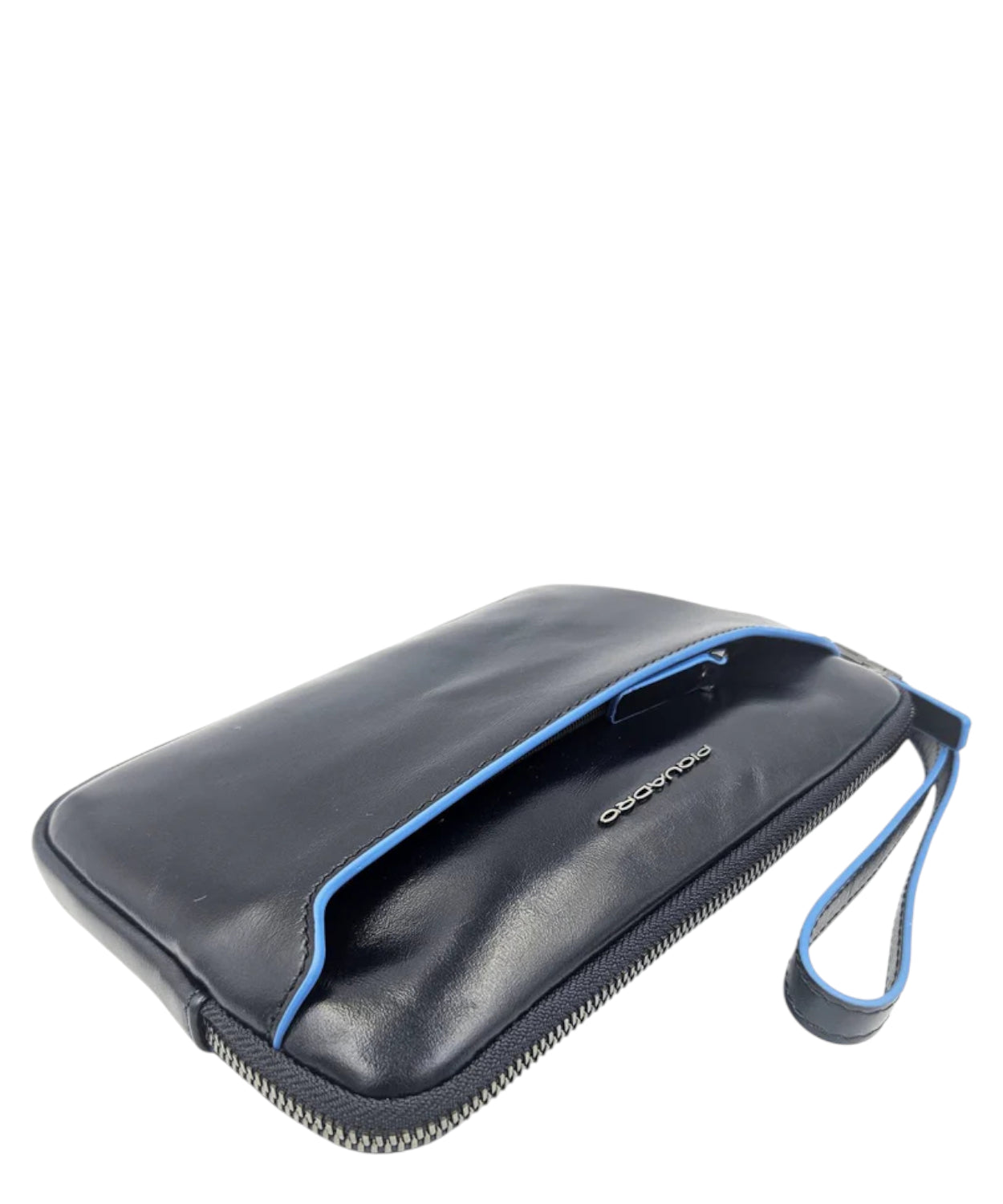 Piquadro Pochette Blue Square in Pelle