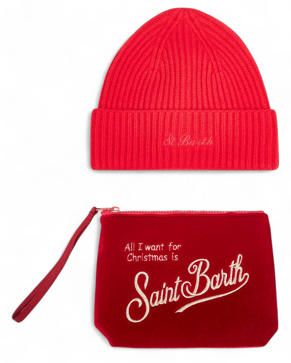Christmas Box con berretto in lana e pochette Aline in velluto-Mc2 Saint Barth-BOX-Vittorio Citro Boutique
