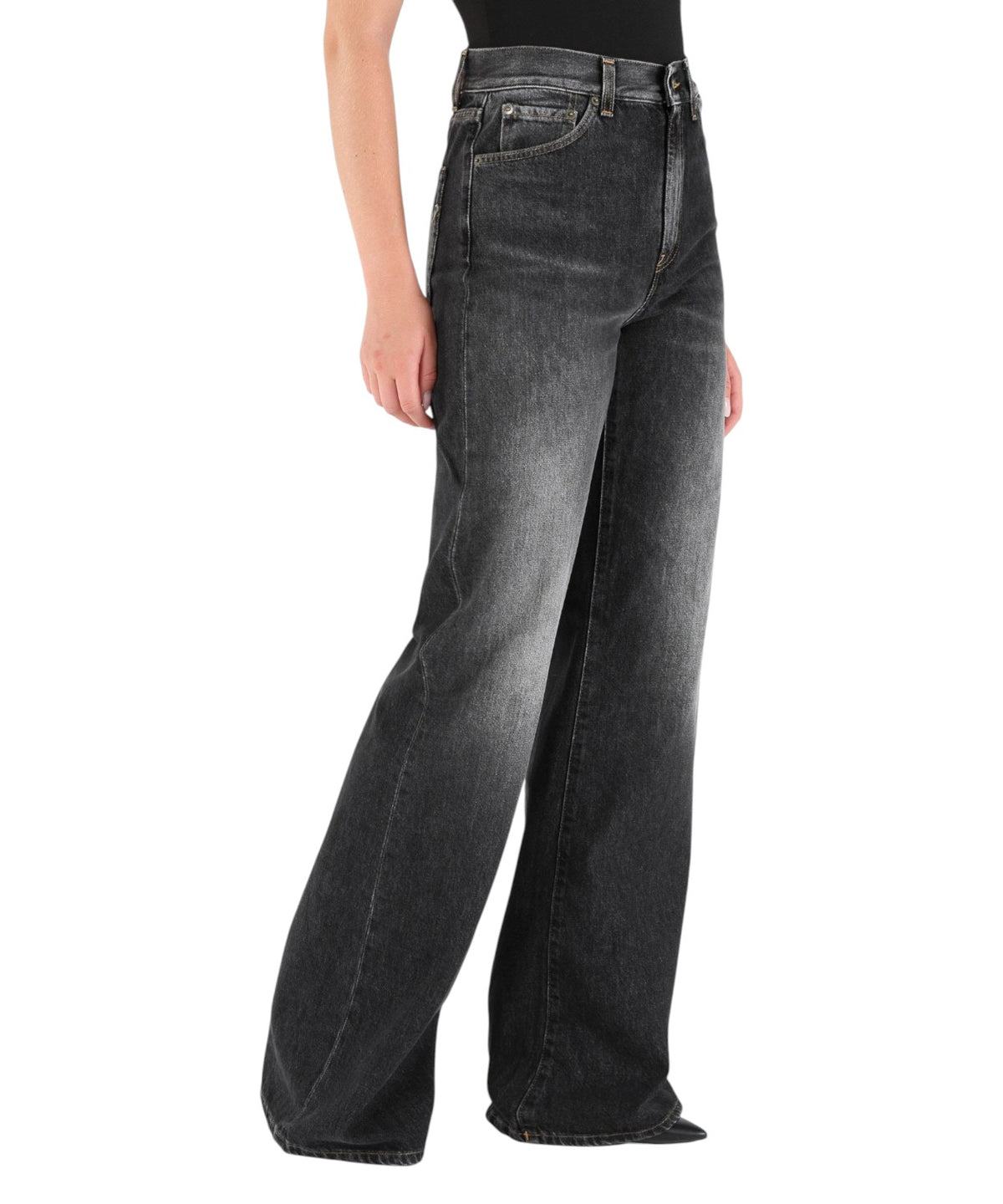 Jeans Donna Wide Leg Dondup Amber in Denim