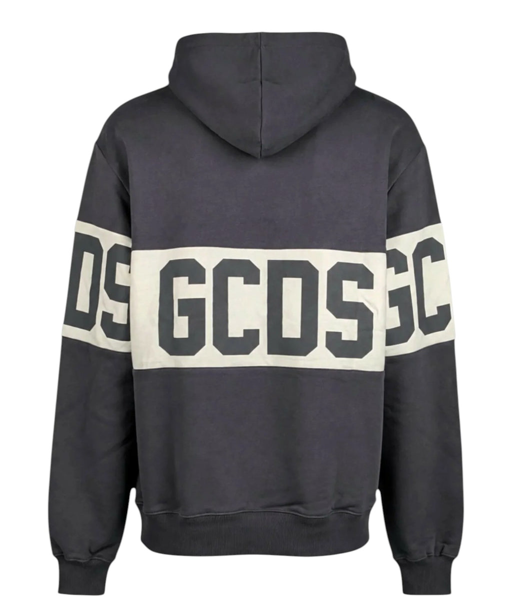 Felpa GCDS con Cappuccio e Band Logo a Contrasto