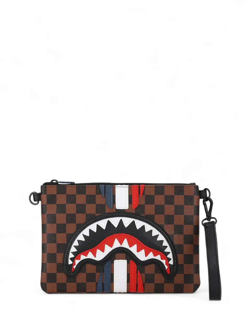 Pochette Uomo Machine Française Marrone/Nero-Sprayground-Pochette-Vittorio Citro Boutique