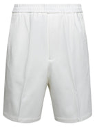 Pantaloncini Sportivi Bianchi con Logo-Emporio Armani-Shorts-Vittorio Citro Boutique