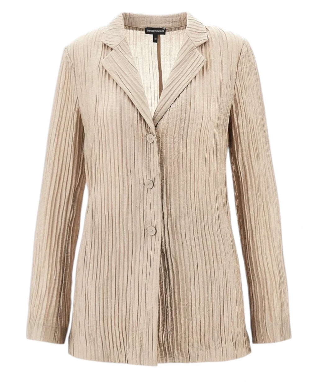 Monopetto Blazer Emporio Armani in Getextureerd Taffeta