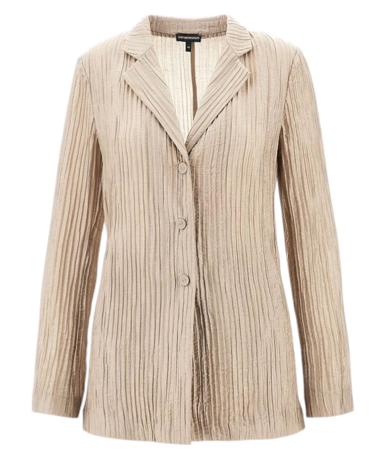 Blazer Monopetto Emporio Armani in Taffetà Testurizzato