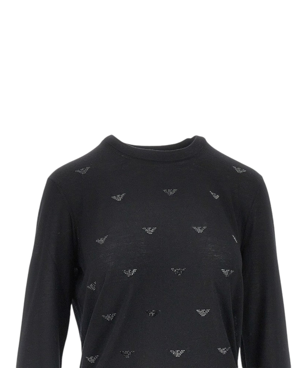 Pullover Donna Lana Vergine con Strass per Giornate Fredde