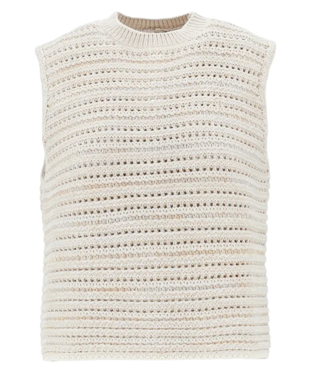 Emporio Armani Openwork Knit Top
