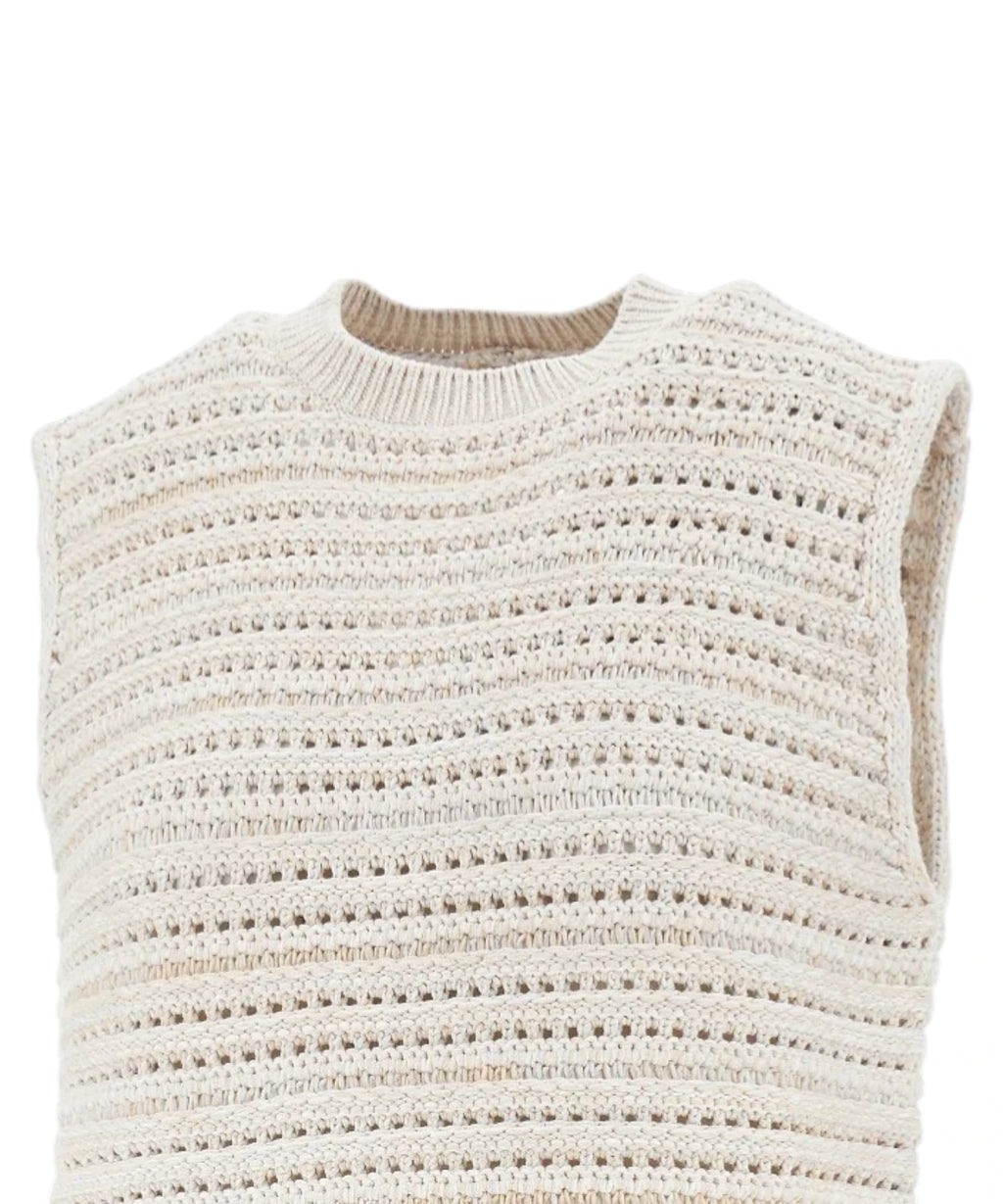 Emporio Armani Openwork Knit Top
