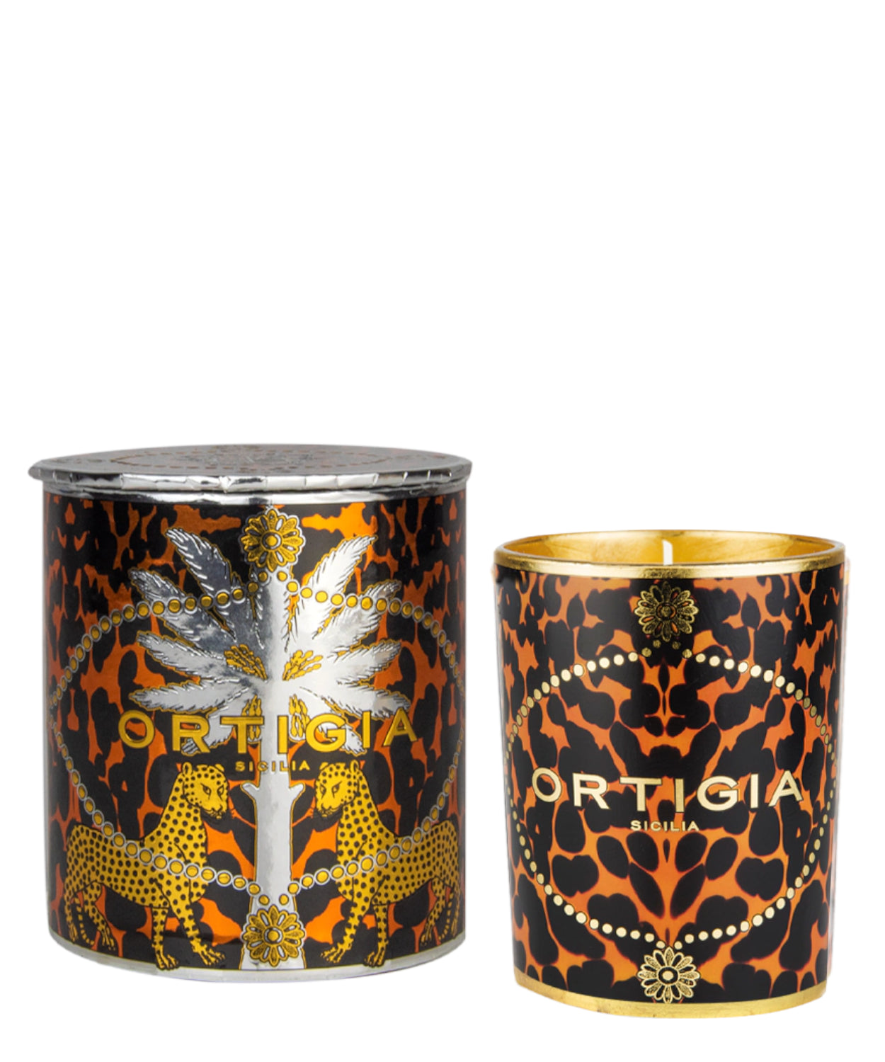 Ortigia Candela Decorata Ambra Nera 150g